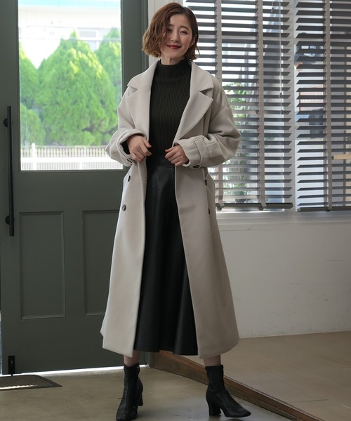 LOUISE ODIER（ルイーズオディール）の「ウィンタートレンチコート（トレンチコート・レディース・チャコールグレー/ブラック/アイボリー・MEDIUM）」の20枚目の写真