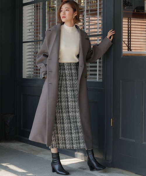 LOUISE ODIER（ルイーズオディール）の「ウィンタートレンチコート（トレンチコート・レディース・チャコールグレー/ブラック/アイボリー・MEDIUM）」の5枚目の写真