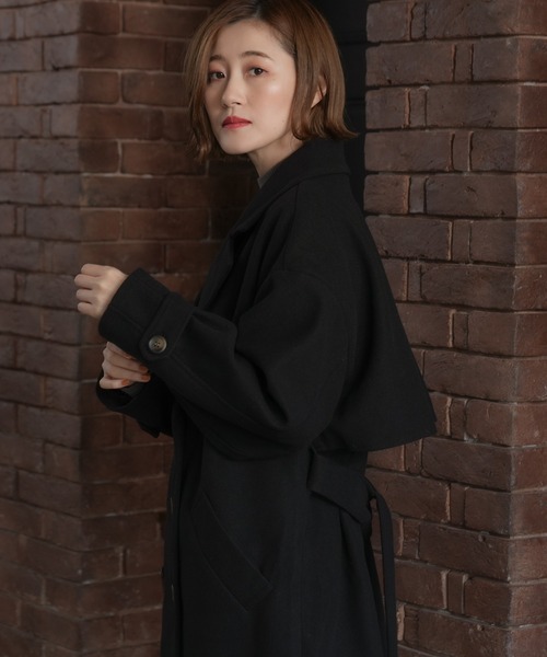 LOUISE ODIER（ルイーズオディール）の「ウィンタートレンチコート（トレンチコート・レディース・チャコールグレー/ブラック/アイボリー・MEDIUM）」の16枚目の写真