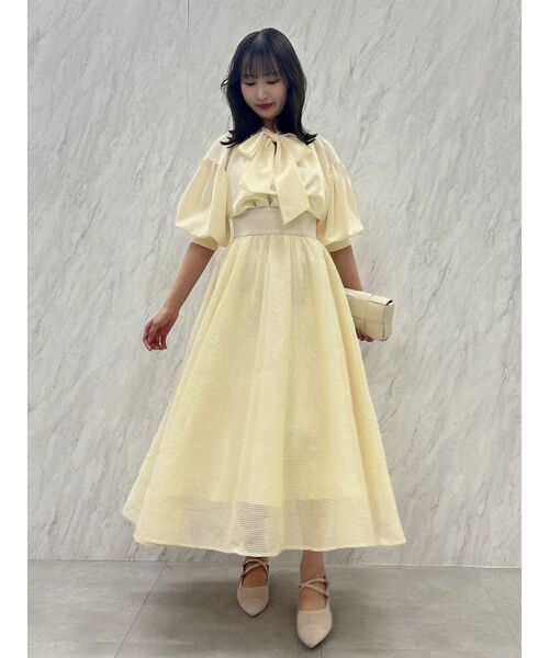 dazzlin（ダズリン）の「メッシュレースドッキングワンピース（ワンピース・レディース・ネイビー/ベージュ/オフホワイト・SMALL/MEDIUM）」の18枚目の写真