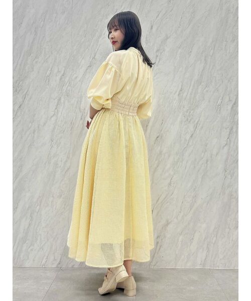 dazzlin（ダズリン）の「メッシュレースドッキングワンピース（ワンピース・レディース・ネイビー/ベージュ/オフホワイト・SMALL/MEDIUM）」の21枚目の写真