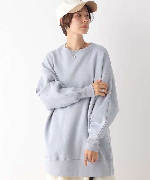 LEPSIM(レプシィム)の「クルーネックチュニックワンピース 100813(スウェット・レディース・ブルー/ライトグレー/ブラック・FREE)」の3枚目の写真