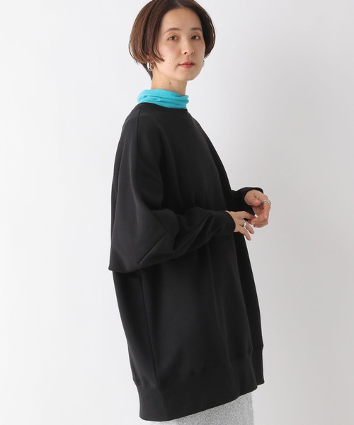 LEPSIM(レプシィム)の「クルーネックチュニックワンピース 100813(スウェット・レディース・ブルー/ライトグレー/ブラック・FREE)」の8枚目の写真