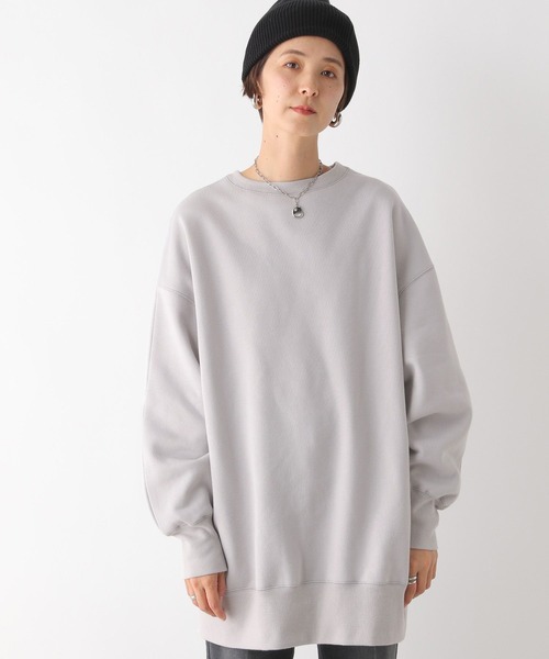 LEPSIM(レプシィム)の「クルーネックチュニックワンピース 100813(スウェット・レディース・ブルー/ライトグレー/ブラック・FREE)」の12枚目の写真