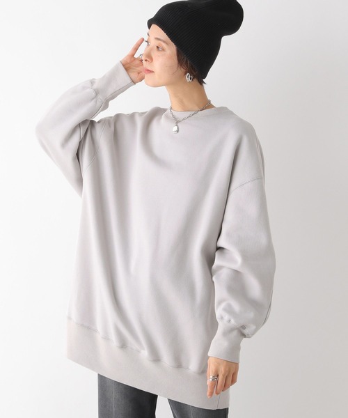 LEPSIM(レプシィム)の「クルーネックチュニックワンピース 100813(スウェット・レディース・ブルー/ライトグレー/ブラック・FREE)」の13枚目の写真