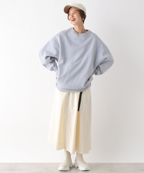 LEPSIM(レプシィム)の「クルーネックチュニックワンピース 100813(スウェット・レディース・ブルー/ライトグレー/ブラック・FREE)」の15枚目の写真