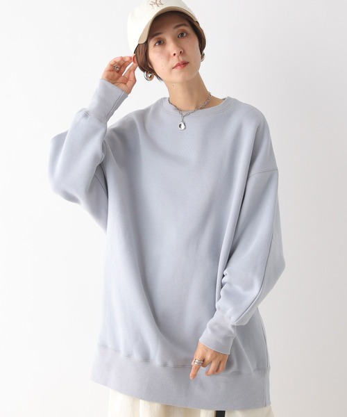 LEPSIM(レプシィム)の「クルーネックチュニックワンピース 100813(スウェット・レディース・ブルー/ライトグレー/ブラック・FREE)」の17枚目の写真