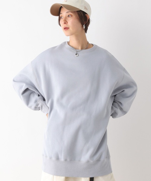 LEPSIM(レプシィム)の「クルーネックチュニックワンピース 100813(スウェット・レディース・ブルー/ライトグレー/ブラック・FREE)」の18枚目の写真