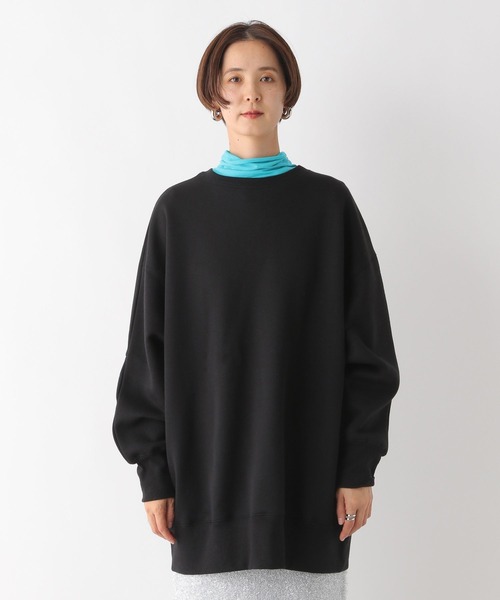 LEPSIM(レプシィム)の「クルーネックチュニックワンピース 100813(スウェット・レディース・ブルー/ライトグレー/ブラック・FREE)」の19枚目の写真