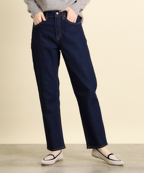 grove（グローブ）の「◆キレイ目見え♪デニムテーパードパンツ（デニムパンツ・レディース・ブルー/ネイビー/ブルー系その他・03/02/01/05/04）」の2枚目の写真