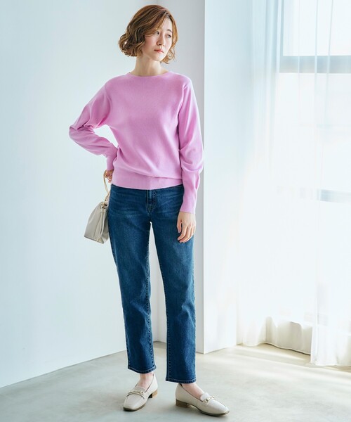 grove（グローブ）の「◆キレイ目見え♪デニムテーパードパンツ（デニムパンツ・レディース・ブルー/ネイビー/ブルー系その他・03/02/01/05/04）」の4枚目の写真