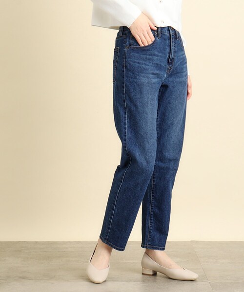 grove（グローブ）の「◆キレイ目見え♪デニムテーパードパンツ（デニムパンツ・レディース・ブルー/ネイビー/ブルー系その他・03/02/01/05/04）」の6枚目の写真