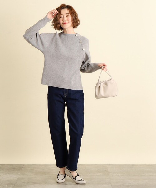 grove（グローブ）の「◆キレイ目見え♪デニムテーパードパンツ（デニムパンツ・レディース・ブルー/ネイビー/ブルー系その他・03/02/01/05/04）」の9枚目の写真