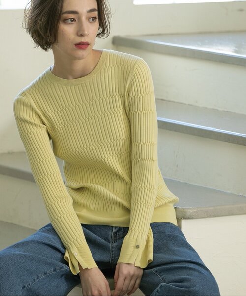 OPAQUE.CLIP（オペークドットクリップ）の「◆UV クルーネックニット【洗濯機洗い可】（ニット/セーター・レディース・ホワイト/ライトイエロー系/グレー/ブラック・36/38/40/42）」の19枚目の写真