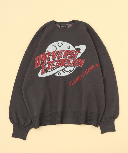 PBLIM(ページボーイリム)の「PBLIM/スペースJQニット(ニット/セーター・レディース・オフホワイト/チャコールグレー/イエロー・FREE)」の3枚目の写真