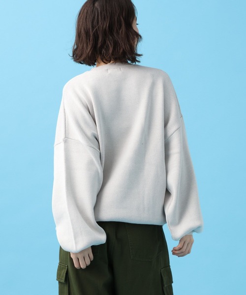 PBLIM(ページボーイリム)の「PBLIM/スペースJQニット(ニット/セーター・レディース・オフホワイト/チャコールグレー/イエロー・FREE)」の12枚目の写真