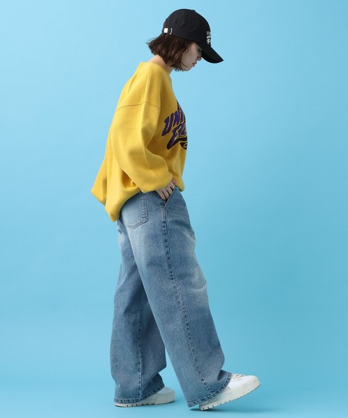 PBLIM(ページボーイリム)の「PBLIM/スペースJQニット(ニット/セーター・レディース・オフホワイト/チャコールグレー/イエロー・FREE)」の14枚目の写真