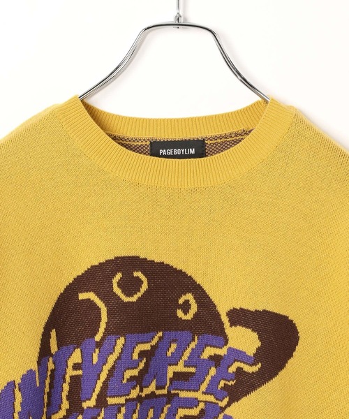 PBLIM(ページボーイリム)の「PBLIM/スペースJQニット(ニット/セーター・レディース・オフホワイト/チャコールグレー/イエロー・FREE)」の10枚目の写真
