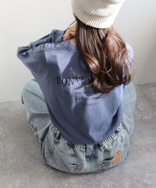 GEVACO(ゲバコ)の「【GEVACO/ゲバコ】ピグメントバックPTロングスリーブT(Tシャツ/カットソー・レディース・オフホワイト/ネイビー/ブラウン/チャコールグレー・38)」の2枚目の写真