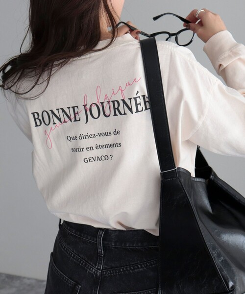 GEVACO(ゲバコ)の「【GEVACO/ゲバコ】ピグメントバックPTロングスリーブT(Tシャツ/カットソー・レディース・オフホワイト/ネイビー/ブラウン/チャコールグレー・38)」の3枚目の写真