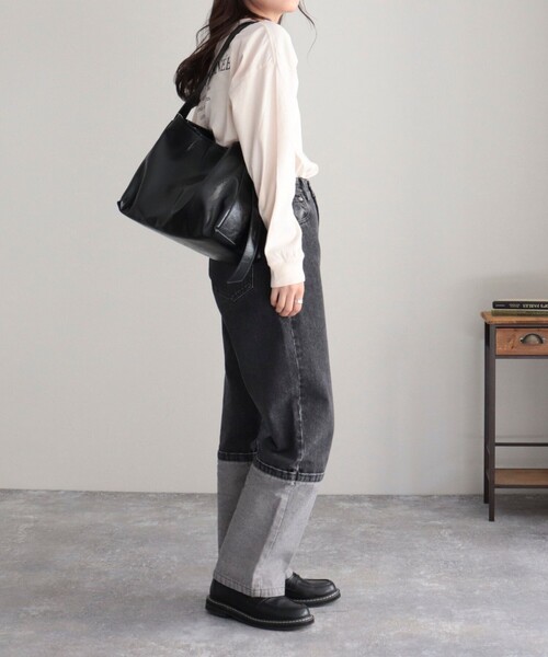 GEVACO(ゲバコ)の「【GEVACO/ゲバコ】ピグメントバックPTロングスリーブT(Tシャツ/カットソー・レディース・オフホワイト/ネイビー/ブラウン/チャコールグレー・38)」の6枚目の写真