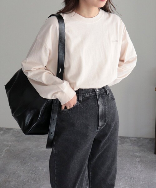 GEVACO(ゲバコ)の「【GEVACO/ゲバコ】ピグメントバックPTロングスリーブT(Tシャツ/カットソー・レディース・オフホワイト/ネイビー/ブラウン/チャコールグレー・38)」の9枚目の写真