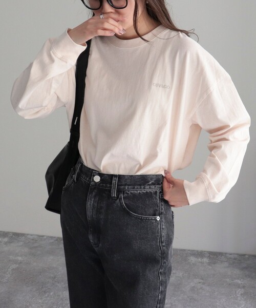 GEVACO(ゲバコ)の「【GEVACO/ゲバコ】ピグメントバックPTロングスリーブT(Tシャツ/カットソー・レディース・オフホワイト/ネイビー/ブラウン/チャコールグレー・38)」の11枚目の写真