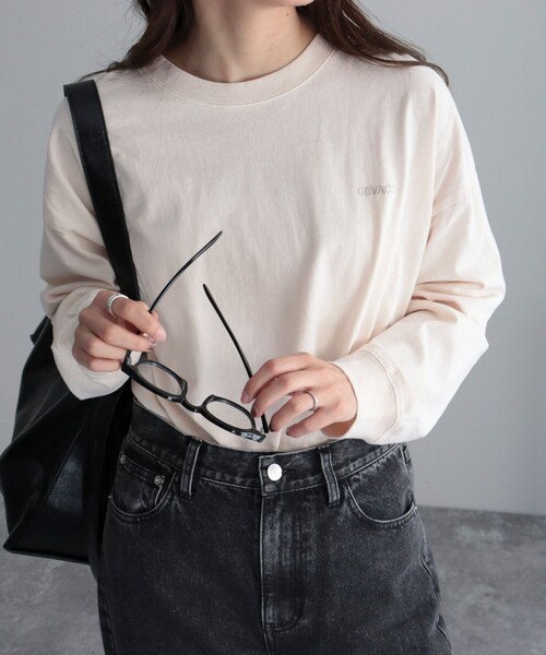 GEVACO(ゲバコ)の「【GEVACO/ゲバコ】ピグメントバックPTロングスリーブT(Tシャツ/カットソー・レディース・オフホワイト/ネイビー/ブラウン/チャコールグレー・38)」の13枚目の写真