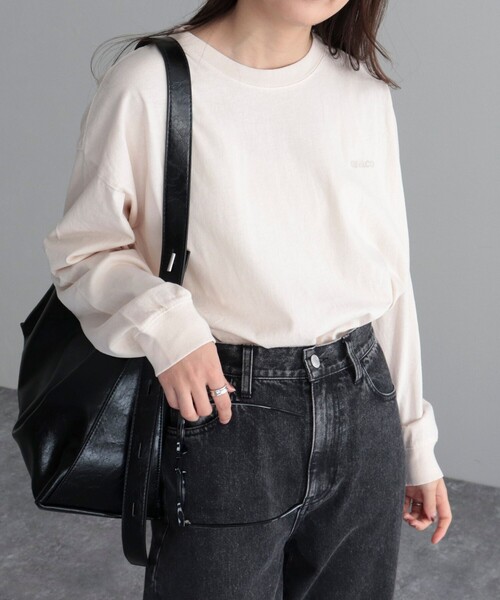 GEVACO(ゲバコ)の「【GEVACO/ゲバコ】ピグメントバックPTロングスリーブT(Tシャツ/カットソー・レディース・オフホワイト/ネイビー/ブラウン/チャコールグレー・38)」の14枚目の写真