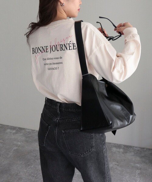 GEVACO(ゲバコ)の「【GEVACO/ゲバコ】ピグメントバックPTロングスリーブT(Tシャツ/カットソー・レディース・オフホワイト/ネイビー/ブラウン/チャコールグレー・38)」の16枚目の写真