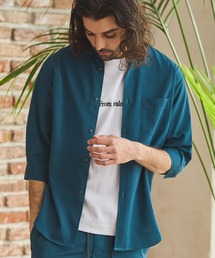 RATTLE TRAP | 楊柳カチオン7分袖レギュラーカラーシャツ(シャツ/ブラウス)