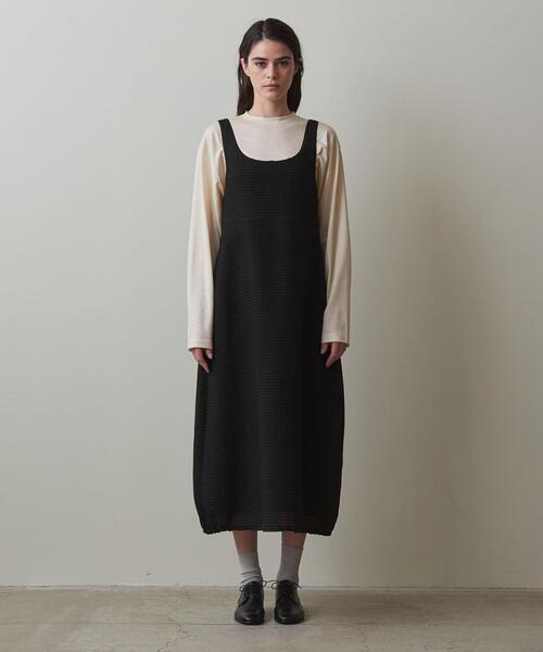 Steven Alan（スティーブンアラン）の「＜Steven Alan＞フリルボーダー タンクトップ ワンピース（ワンピース・レディース・ブラック/ベージュ・M/S）」の5枚目の写真