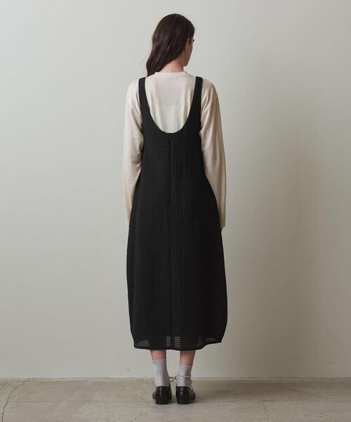 Steven Alan（スティーブンアラン）の「＜Steven Alan＞フリルボーダー タンクトップ ワンピース（ワンピース・レディース・ブラック/ベージュ・M/S）」の7枚目の写真