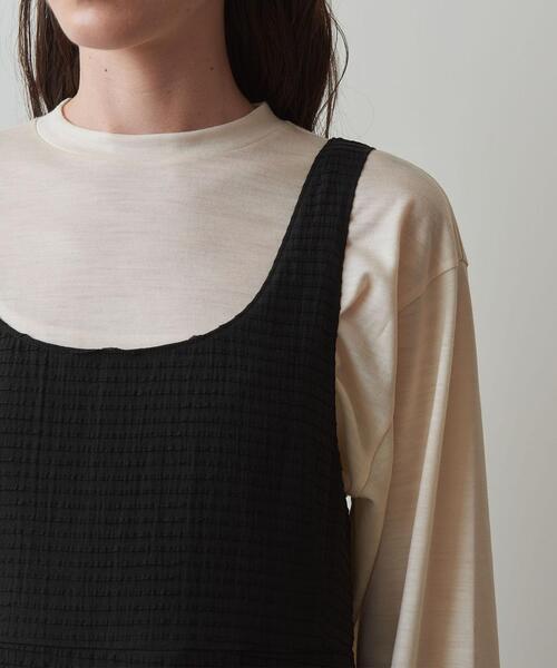 Steven Alan（スティーブンアラン）の「＜Steven Alan＞フリルボーダー タンクトップ ワンピース（ワンピース・レディース・ブラック/ベージュ・M/S）」の9枚目の写真