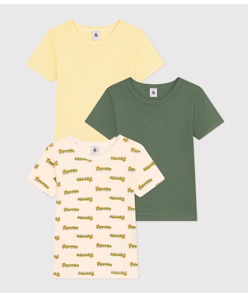 【セール】半袖Ｔシャツ３枚組（インナーウェア/肌着）｜PETIT BATEAU（プチバトー）