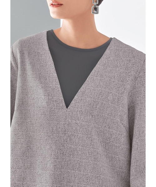 STYLE DELI(スタイルデリ)の「【LUXE】ライトツイードプルオーバー(Tシャツ/カットソー・レディース・ピンク系その他/グレー系その他・FREE)」の9枚目の写真