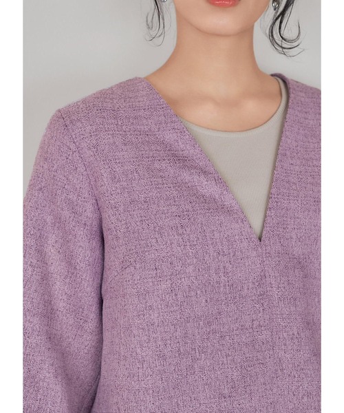 STYLE DELI(スタイルデリ)の「【LUXE】ライトツイードプルオーバー(Tシャツ/カットソー・レディース・ピンク系その他/グレー系その他・FREE)」の17枚目の写真