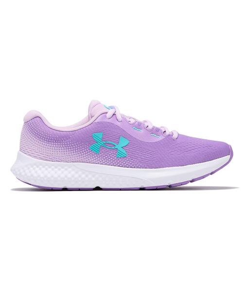 UNDER ARMOUR(アンダーアーマー)の「UAチャージド ローグ4(ランニング/レディース)(スニーカー・レディース・ブラック×パープル・24.5cm/23.5cm/25.5cm/25.0cm/24.0cm/22.5cm/23.0cm)」の1枚目の写真