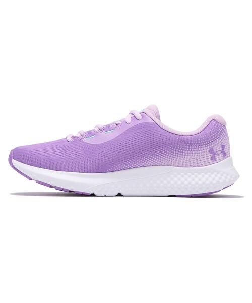 UNDER ARMOUR(アンダーアーマー)の「UAチャージド ローグ4(ランニング/レディース)(スニーカー・レディース・ブラック×パープル・24.5cm/23.5cm/25.5cm/25.0cm/24.0cm/22.5cm/23.0cm)」の2枚目の写真