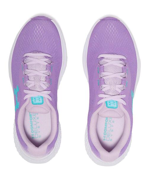 UNDER ARMOUR(アンダーアーマー)の「UAチャージド ローグ4(ランニング/レディース)(スニーカー・レディース・ブラック×パープル・24.5cm/23.5cm/25.5cm/25.0cm/24.0cm/22.5cm/23.0cm)」の3枚目の写真