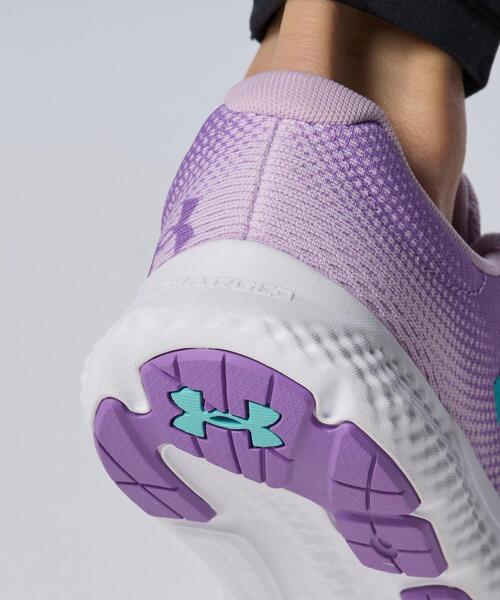 UNDER ARMOUR(アンダーアーマー)の「UAチャージド ローグ4(ランニング/レディース)(スニーカー・レディース・ブラック×パープル・24.5cm/23.5cm/25.5cm/25.0cm/24.0cm/22.5cm/23.0cm)」の9枚目の写真
