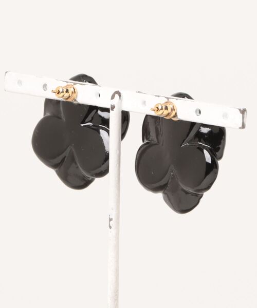 NACH(ナッシュ)の「(NACH)ブラックフラワースタッドピアス(ピアス(両耳用)・レディース・ブラック・FREE)」の7枚目の写真