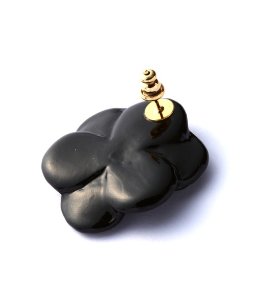 NACH(ナッシュ)の「(NACH)ブラックフラワースタッドピアス(ピアス(両耳用)・レディース・ブラック・FREE)」の4枚目の写真