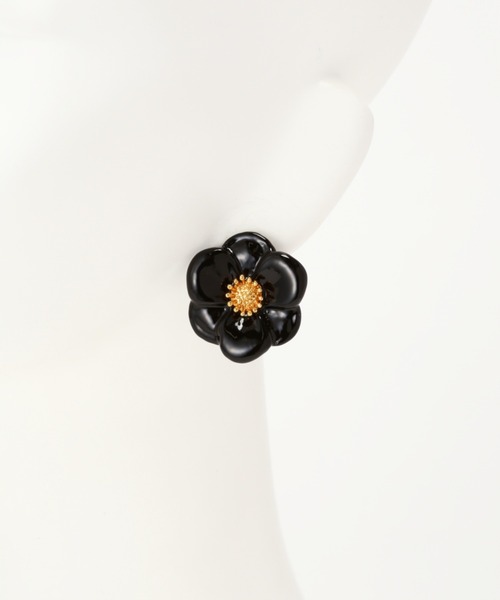 NACH(ナッシュ)の「(NACH)ブラックフラワースタッドピアス(ピアス(両耳用)・レディース・ブラック・FREE)」の6枚目の写真