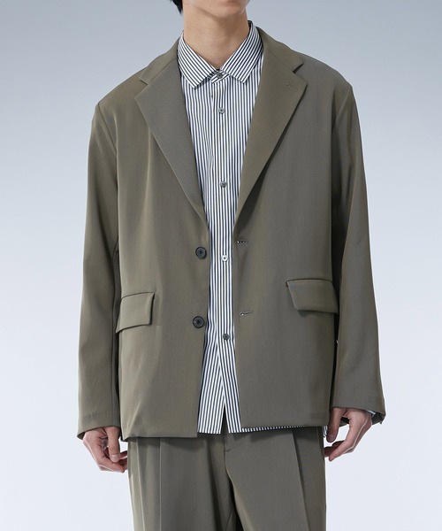 UNITED TOKYO(ユナイテッドトウキョウ)の「【残りわずか】DRY KERSEY リラックスジャケット | セットアップ着用可能/夏服/裏なし/通気性(テーラードジャケット・メンズ・ライトブルーグレー/ブラック/グレイッシュベージュ・1/2/3)」の20枚目の写真