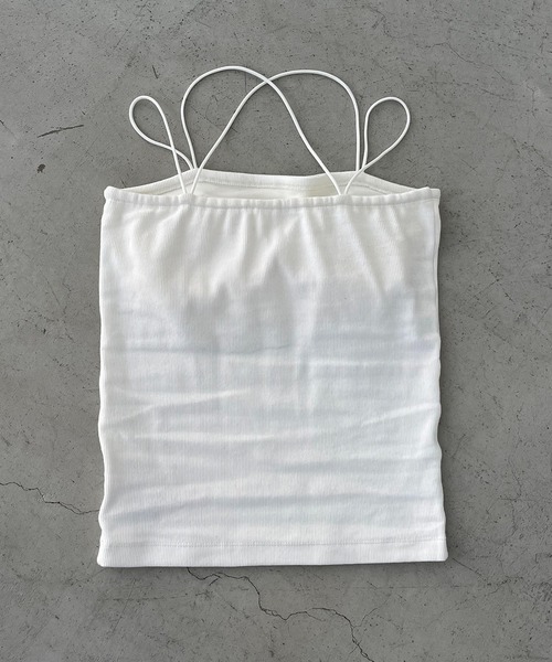 CAPRICIEUX LE'MAGE(カプリシューレマージュ)の「Wストラップキャミ(キャミソール・レディース・ブラック/グレイッシュベージュ/ホワイト・36/38)」の11枚目の写真