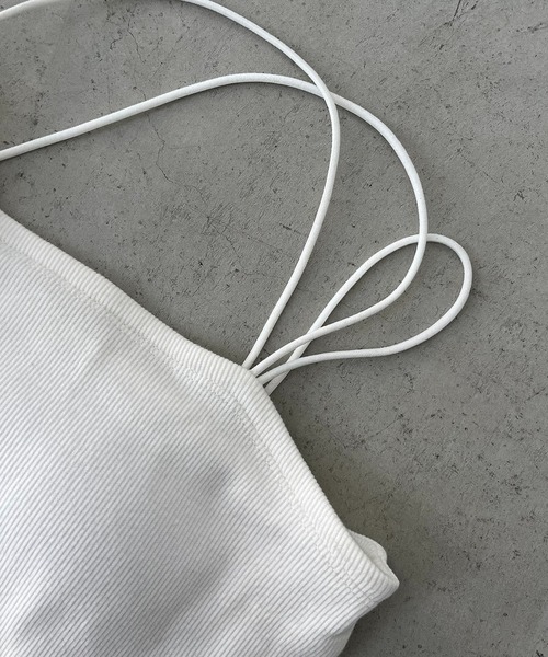 CAPRICIEUX LE'MAGE(カプリシューレマージュ)の「Wストラップキャミ(キャミソール・レディース・ブラック/グレイッシュベージュ/ホワイト・36/38)」の12枚目の写真