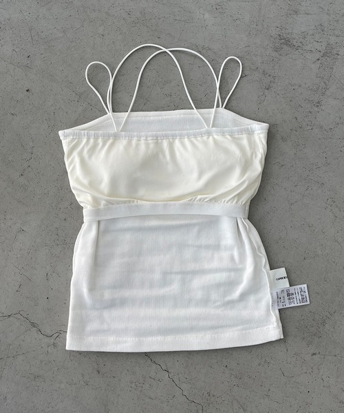 CAPRICIEUX LE'MAGE(カプリシューレマージュ)の「Wストラップキャミ(キャミソール・レディース・ブラック/グレイッシュベージュ/ホワイト・36/38)」の14枚目の写真