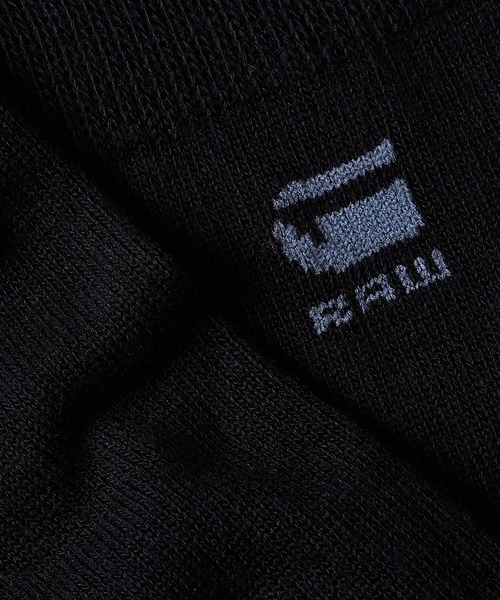 G-STAR（ジースター）の「BURGER SOCK 2-PACK/ロゴソックス/2足セット（ソックス/靴下・メンズ・ダークブラック/ダークブルー・23-25/25-27/27-29）」の5枚目の写真