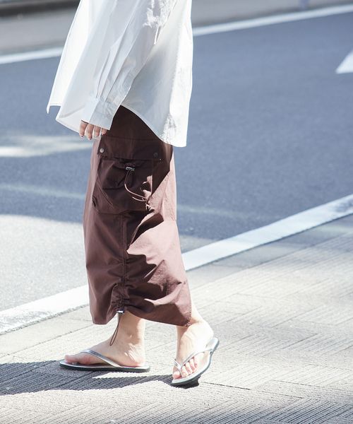 OriensJOURNALSTANDARD パラシュートカーゴスカートブラウンM Oriens JOURNAL STANDARD（オリエンス ジャーナルスタンダード